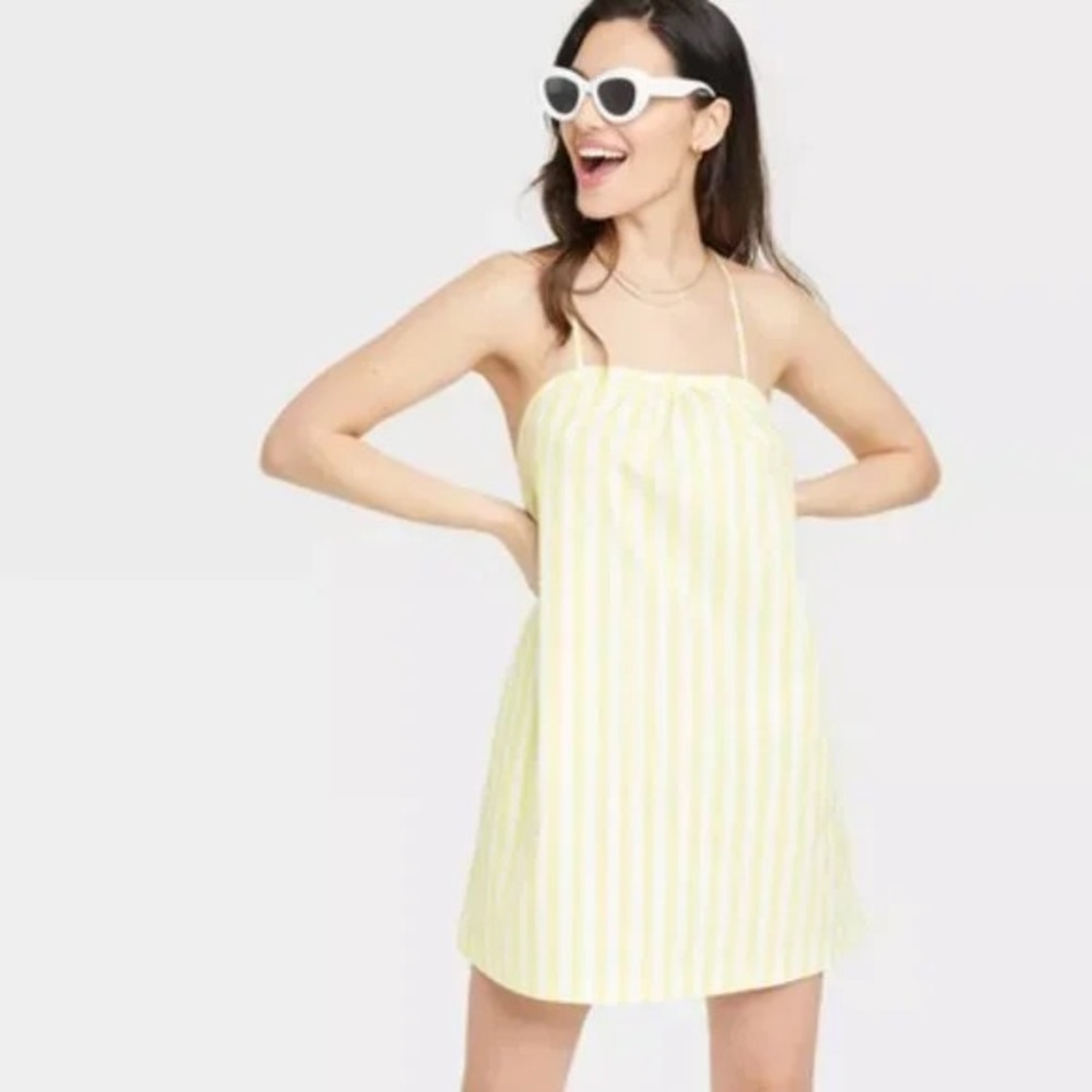 A New Day Yellow Striped Mini Dress